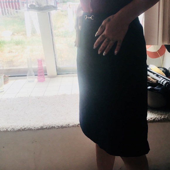 Denim Pencil Skirt - Picture 2 of 8